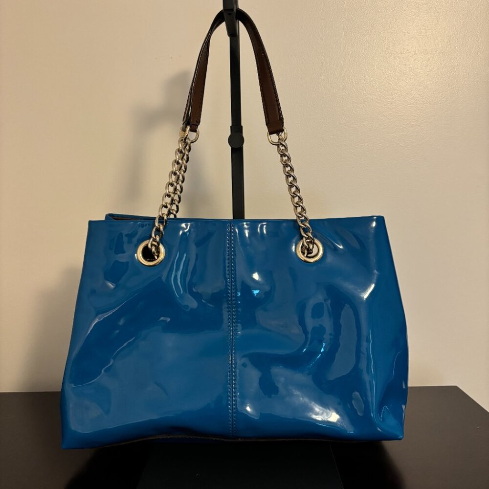 Kate Spade Kingsbury Park Blue Patent Leather Tote - Picture 4 of 12